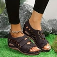 thumbnail image 2 of Mostsola Orthopedic Sandals for Women 2025 Hollow out Open Toe Hook and Loop Wedge Sandals, 2 of 4