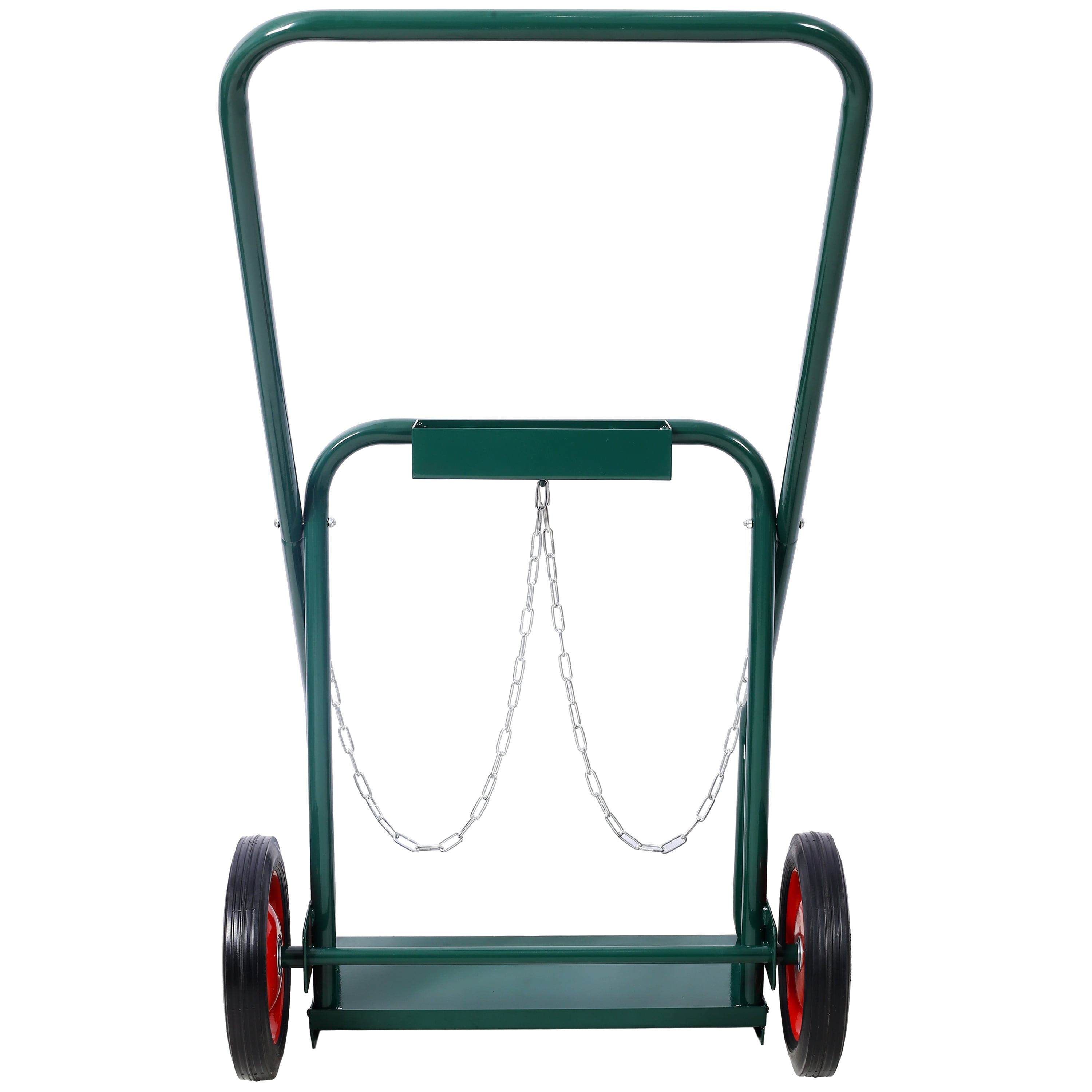 440lbs Capacity Cylinder Cart Welding Cylinder Hand Truck Large Dual Oxygen Tank Cart Dolly With 10 Inch Solid Rubber Wheels
