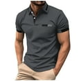 thumbnail image 2 of JIANJIA Mens Polo Shirts Autumn Winter Pure Cotton Fashion Basic Short Sleeve Tops Streetwear, 2 of 4