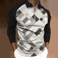 thumbnail image 2 of JGTDBPO Men Collar Shirt Printed Casual Sleeve Turndown Collar Blouse, 2 of 5