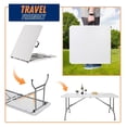 thumbnail image 6 of 8ft Folding Table - Heavy Duty Portable Plastic Table w/Handle & Lock, 6 of 7