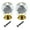 Golden Base, variant on Farfi 2Pcs 30mm Ball Shaped Crystal Glass Zinc Alloy Base Pull Handle Knob for Cabinet (Purple)