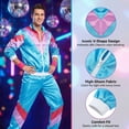 thumbnail image 4 of Alaiyaky 80s 90s Shell Suit Costume Men Women Retro Tracksuit 1980s Fancy Dress Halloween Costumes Festival Outfit for Adults, 4 of 8