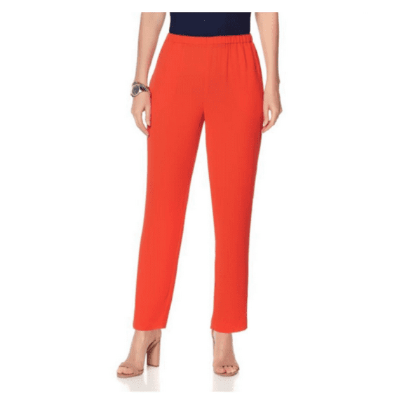 Vince Camuto Women's, Crepe Slim-Leg Ankle Pant, Red Hot, 3X