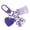 Purple, variant on Cute Heart Candy Pendant Keychain Hangings Decorations Compact and Portable Decoration for Key Backpacks and Purses