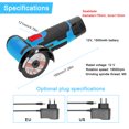 thumbnail image 3 of Tignapoo 12V High-Speed Mini Angle Grinder with Brush Motor, 19500 RPM, Compact Design for Cutting, Polishing, and Grinding, Includes 2 Cutting Discs, Gloves, Wrench, and Optional Battery Pack (110V,, 3 of 7