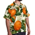 thumbnail image 2 of Tangerine Men's Hawaiian Short Sleeve Printed Button Down Poplin Casual Summer Beach Shirt, Unisex, 2 of 6
