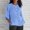 Blue, variant on BEFOKA Womens Shirts 3/4 Long Sleeve Basic Tee Casual Fall Tops Button Up Fashion Casual Clothes Ladies Pullover Shirts Tops Loose Fits
