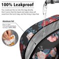 thumbnail image 5 of Lunch Bag Lunch Box for Women Reusable Insulated Lunch Cooler Bags,Large Capacity for Work Travel Picnic,Water-Resistant Pioneer Colorful Floral Lunch Tote Bag Gifts for Woman Mom Black, 5 of 6