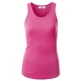 thumbnail image 1 of MBJ Womens Casual Basic Soft Active Fitted Rib U Neck Tank Top ( S - XL ), 1 of 4