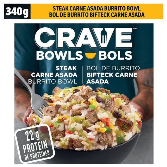 Bol Burrito Steak Carne Asada, Boîte CRAVE BOL BURRITO CARNE ASADA