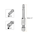 thumbnail image 2 of Uxcell 10pcs T20 Punta de Seguridad Torx 1/4" Vástago Hexagonal 2" Acero S2 Magnético a Prueba de Manipulaciones Puntas de Estrella Torx con Agujero, 2 of 7