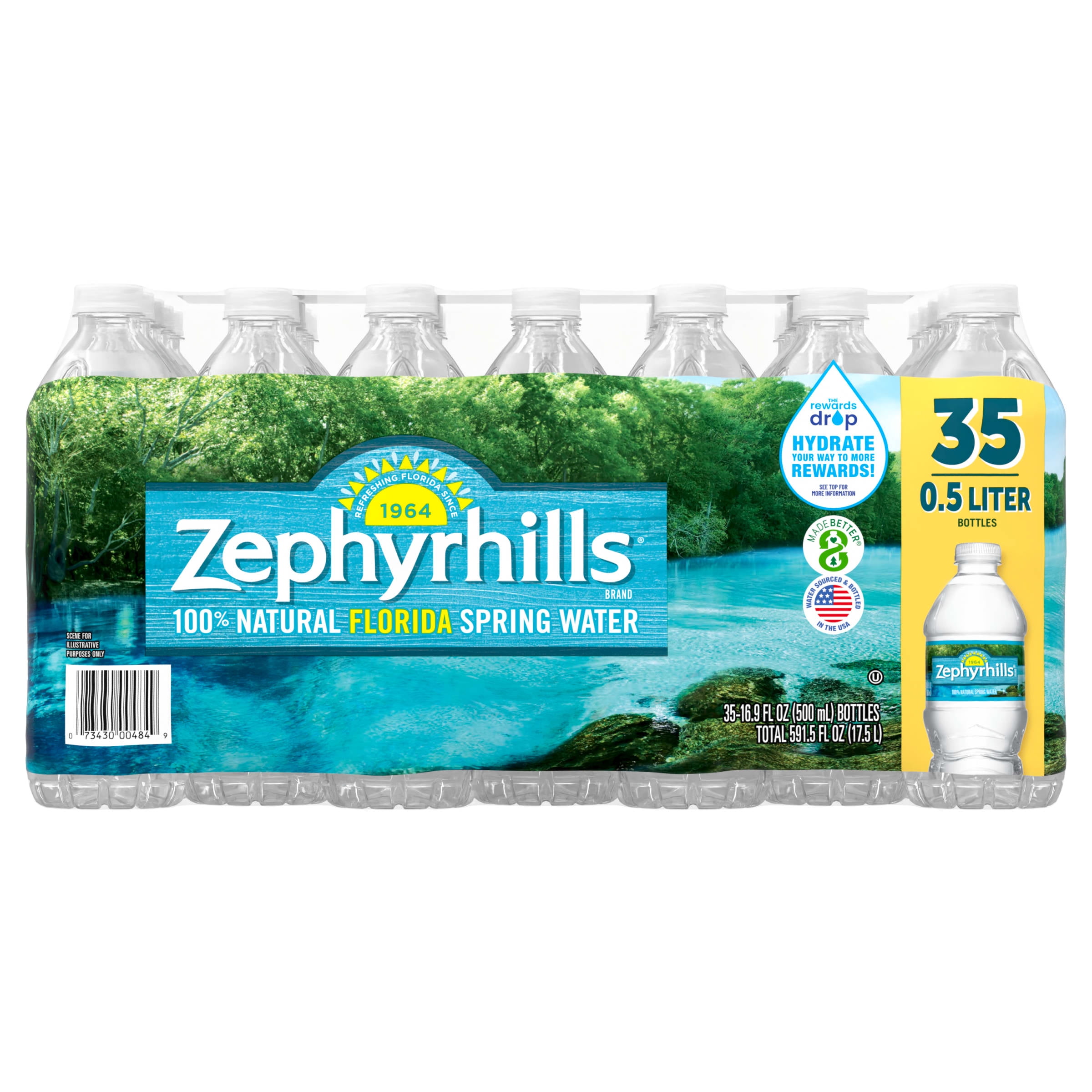 20 Fluid Ounce Bottled Water  Zephyrhills® Brand 100% Natural Spring Water