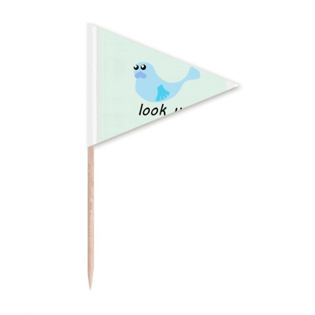 Belles Affiches Mer Art Déco Mode Cure-Dent Triangle Cupcake Toppers Drapeau