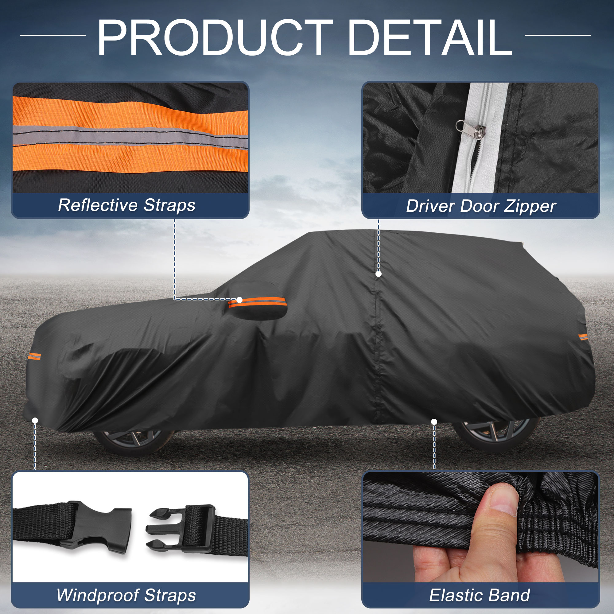Unique Bargains 210D-PU Car Cover for Volvo XC40