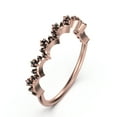 thumbnail image 2 of 0.50ct Black Diamond Moissanite Lace Edge Ring 10K Rose GoldWedding Band, 2 of 4