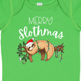 thumbnail image 4 of Inktastic Merry Slothmas Cute Christmas Sloth in Hat with Lights Boys or Girls Baby Bodysuit, 4 of 5