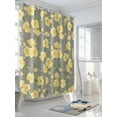 thumbnail image 3 of Boanket Polyester Fabric Yellow Floral Shower Curtain, Farmhouse Garden Flowers Botanical Waterproof Bathtub Curtain Bathroom Decor Set with Hooks 72 x 96 Inches,, 3 of 6