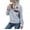 Grey, variant on Baqcunre Hoodies For Women Autumn And Winter Long Sleeved Vintage Patchwork Stand Collar Pullover Cotton Hoodie Crewneck Sweatshirts Womens Fall Tops Grey L