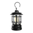 thumbnail image 1 of Xuyuer Portable Rechargeable Camping Lantern Vintage Style LED Lantern with Handle, Black,Ultra Lightweight GearCamping Gear For Travel Friendly Camping Accessories, 1 of 1