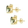 thumbnail image 3 of Mauli Jewels Ear Rings for Women 2.7 Carat 7MM Round Shape Gemstone and Diamond Earrings Carat 14K Yellow Gold 4-Prong, 3 of 5