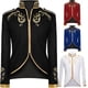 thumbnail image 2 of Chaqueta de traje medieval con bordado dorado, para Halloween, de rey y príncipe, para exteriores, color rojo, negro, azul y blanco, 2 of 5
