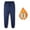 Blue, variant on Men's Fashion Casual Cashmere Warm Pants Plush Thickened Leggings Solid Color Mid Waist Pencil Trousers Trousers Lightweight Exercise Pants Running Workout Sports