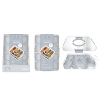Cook With Color 8-Compartment Snackle Box Food Storage Carrier and Container, Charcuterie Container, Divided Serving Tray with Lids and Handle, Gray, Portable and Dishwasher SafeBrand owner