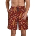 thumbnail image 1 of Fotbe Christmas Tree On A Red Background Trajes de Baño Estampados para Hombre, Shorts de Verano de Secado Rápido, Ropa de Playa, Bañadores-Small, 1 of 6