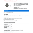 thumbnail image 2 of Fuel Pressure Regulator - Compatible with 1992 - 1994 Chevy S10 Blazer 1993, 2 of 2