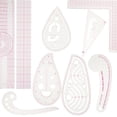 thumbnail image 3 of HLONK Sewing Ruler Set Inch and Metric Clear Curve Straight Shape Marking Ruler Kit Precise Sewing Measuring Ruler, 3 of 10