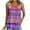 Purple, variant on Tank Tops for Women Plus Size Sleeveless Round Neck Court Lock Casual Printed Camisole Tank Purple L