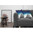 thumbnail image 3 of Ambesonne Hawaii Throw Pillow Cover 2 Pack, Wooden Path into Ocean, 24", Navy Turquoise Cream, 3 of 7