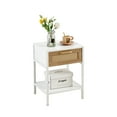 thumbnail image 4 of 15.74"End Table NightstandWith Storage ShelfRails DrawerBoho Night StandTable Furniture, 4 of 9