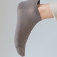 thumbnail image 3 of Voska Men's pure cotton sweat-absorbing mesh breathable creative socks Gray One Size, 3 of 5