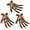 3pcs gold, variant on Horror Witch Hand Sculpture Resin Wall Hook For Scary Decors With Antiqued Distressed Finish For Key Jewelry
