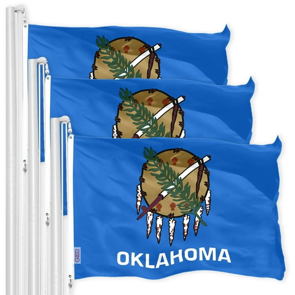 Oklahoma OK State Flag 3x5FT 3-Pack 150D Printed Polyester By G128