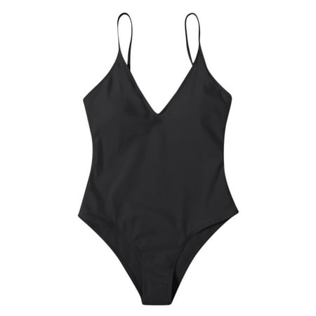 Summer Swimsuit Female One-piece Bikini Sexy Solid Swimsuits | Walmart ...