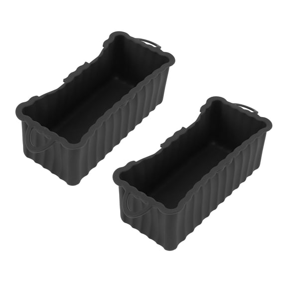 2-Pack Silicone Grease Drip Pan Liners for Blackstone Griddles, Reusable Rectangular Grease Cup Catchers for Outdoor Barbeque & Camping, 11.8 x 7.8 x 1.9 inches / 30 x 20 x 5 cm