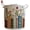 F, variant on Boho Floral Fabric Storage Hamper, Collapsible Soft Clothes Organizer Tote, Quilted Laundry Baskets, Portable Laundrys Basket for Nursery, Bedroom, Laundry Room,Clothes & Toys - Shape16 - Size S