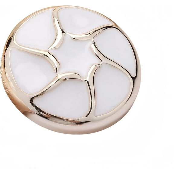 5PCS Gold White Pearl Buttons Fastener - Versatile Sewing Accessories for DIY Garment, Clothing, Handmade Projects, and Scrapbooking
