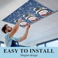 thumbnail image 5 of 3 Pack Christmas Snowman Fluorescent Light Covers for Ceiling Lights with Snowflakes Blue Texture Magnetic Ceiling Light Covers Overhead Light Filters for Office Classroom Home, 5 of 9