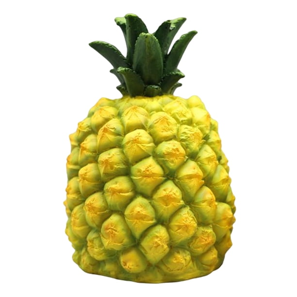 Lámpara solar de piña para jardín IP55, resina artesanal, estatua de piña, lámpara de jardín (amarillo)