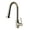 Brushed Nickel, variant on ALFI Brand Polished Chrome Sensor Gooseneck Pull Down Kitchen Faucet