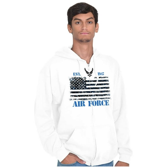 US Air Force United States Flag Unisex Plus Size Zip Hoodie Brisco Brands 2X