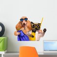 thumbnail image 1 of Dog with Cat Diver Wall Mural by Wallmonkeys Peel and Stick Graphic (18 in W x 14 in H) WM74793, 1 of 4