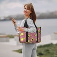 thumbnail image 5 of Travel Duffle Bag Funny Avocado Pink Travel Tote Bags Carry on Luggage Waterproof Weekender Bags with Top Handle Adjustable Shoulde Strap for Travel Gym, 5 of 5