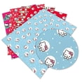 thumbnail image 3 of Feliz Navidad Sanrio Hello Kitty patrón de cuero cruzado Artificial para joyería DIY pendiente Croc artesanía hacer 22*30cm, 3 of 4