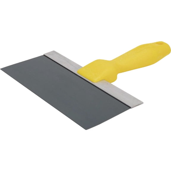 WAL-BOARD TOOLS Yellow Plastic Handle Drywall Taping Knife, 10 Inch Blue Steel Blade, Made in The USA, 021-020