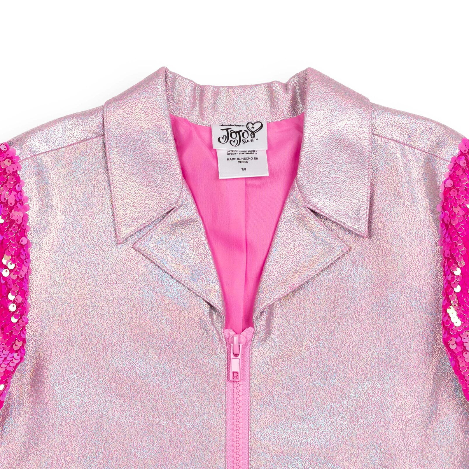 JoJo Siwa Unicorn Sequin Zip Up Jacket for Little to Big Girls Walmart